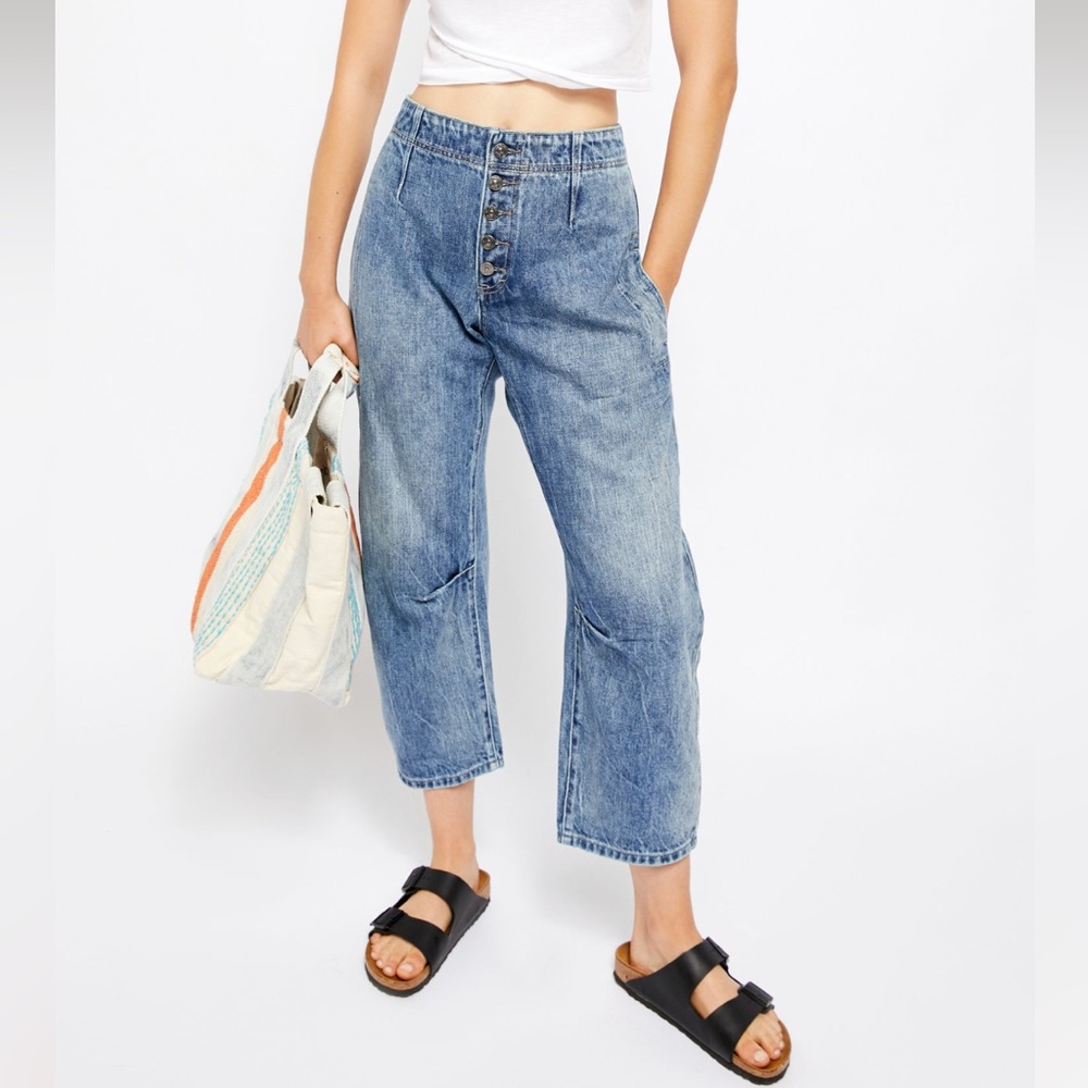 Free People Osaka Relaxed Straight Leg Jean